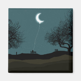 Moon Balloon Magnet