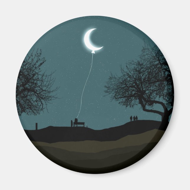 Moon Balloon Magnet (Vorne)