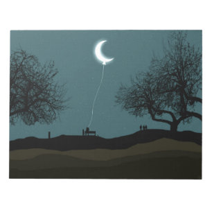 Moon Balloon Notizblock