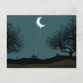 Moon Balloon Postkarte