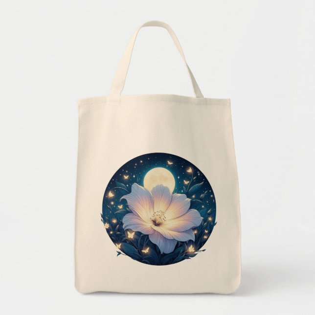 Moon Blume Design Tragetasche (Vorne)