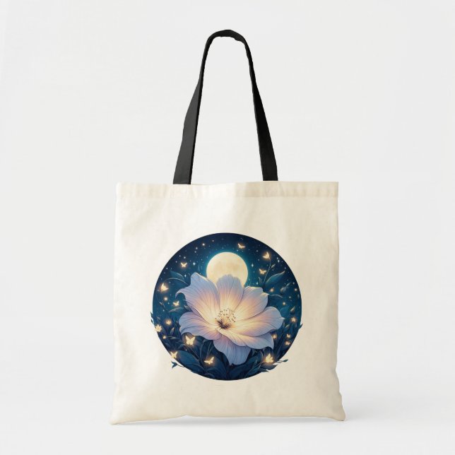 Moon Blume Design Tragetasche (Vorne)