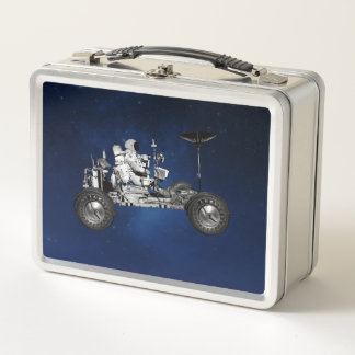 Moon Buggy Road Trip Space Travel Time Machine 70e Metall Brotdose