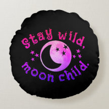 Moon Child Bleibe Wild Pink Black Stars Galaxy