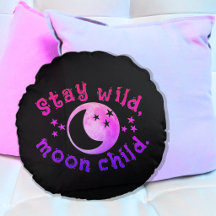 Moon Child Bleibe Wild Pink Black Stars Galaxy