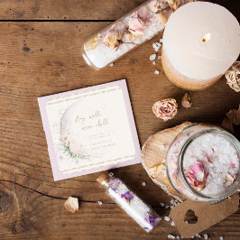 Moon Child | Boho Hippie Baby Shower Quadratischer Aufkleber