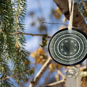 Moon Child Mandala Triple Moon Hexe Keramik Ornament