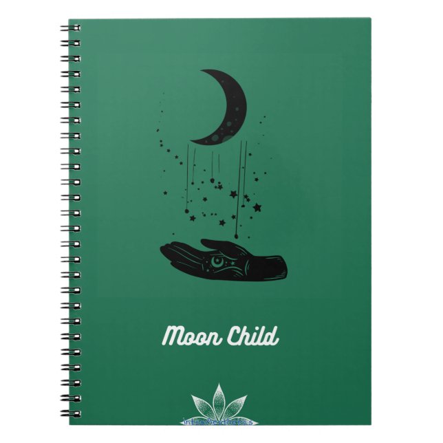 Moon Child Spiral Foto Notebook Notizblock (Vorderseite)
