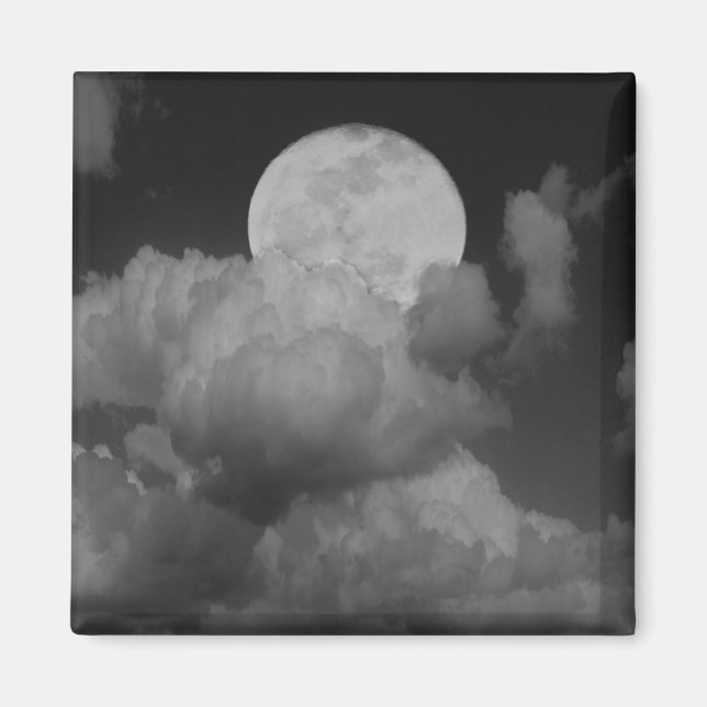 Moon & Clouds über Kansas Magnet (Vorne)