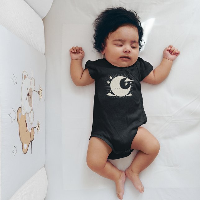 Moon Collage Baby Cartoon Strampler (Von Creator hochgeladen)