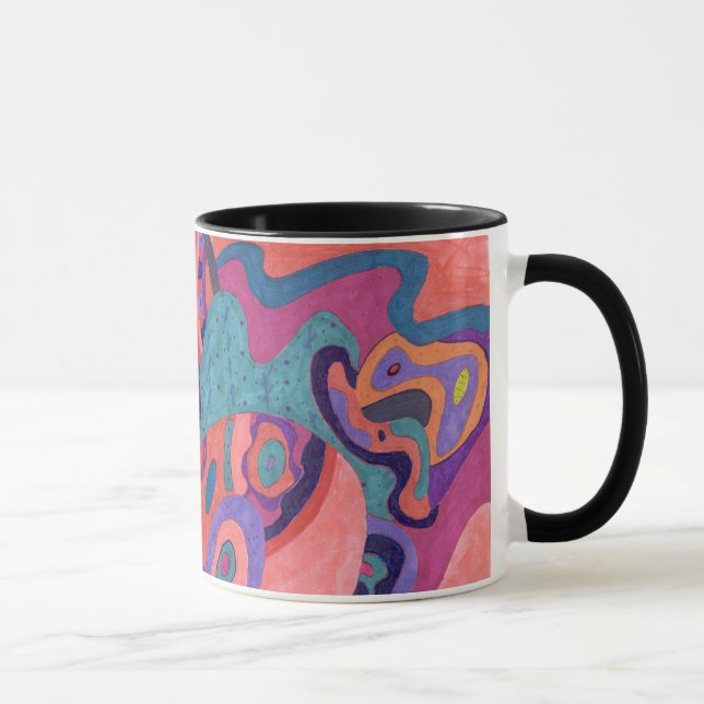 Moon Crashers, Abstrakt Art Tasse (Rechts)