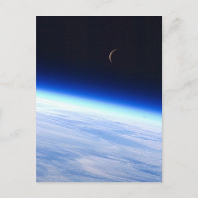 Moon Crescent aus dem Orbit Postkarte (Vorderseite)