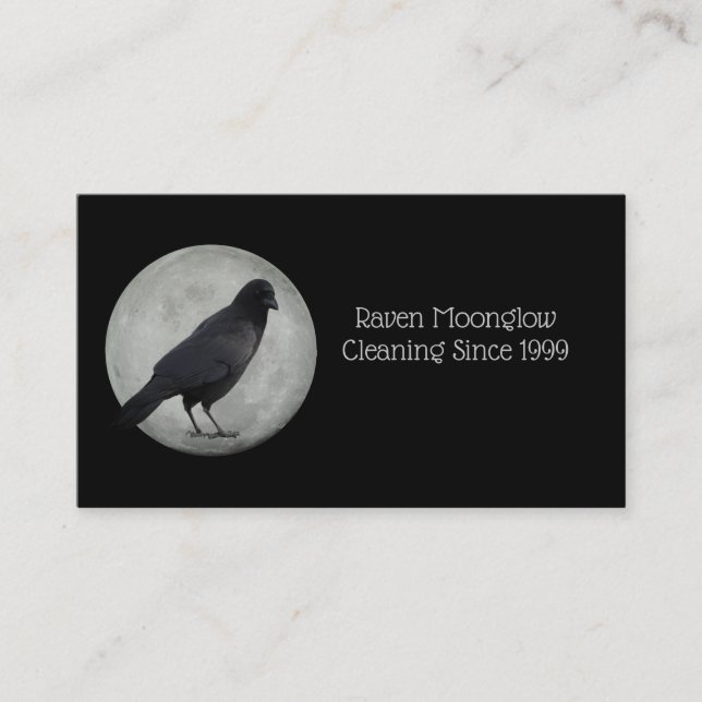 Moon Crow Standard, 3,5" x 2,0" Visitenkarte (Vorderseite)