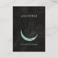 Moon Crystal Energy Healer Business Card Visitenk