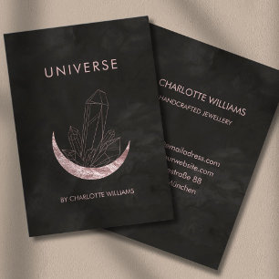 Moon Crystal Energy Healer Business Card Visitenkarte
