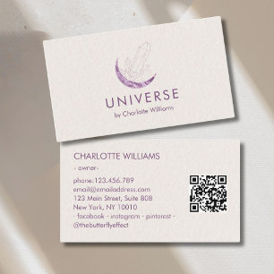 Moon Crystal Energy Healer QR-Code Visitenkarte