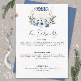 Moon Crystals Blume Boho Metaphysische Hochzeit Begleitkarte