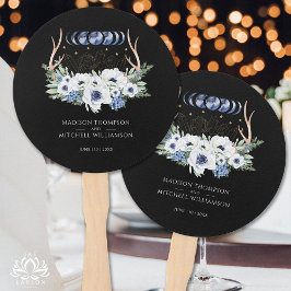 Moon Crystals Blume Boho Metaphysische Hochzeit Fächer