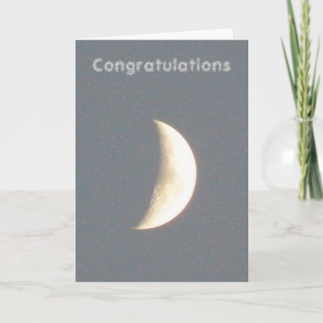 Moon Customizable Verlobung Card Karte (Vorderseite)