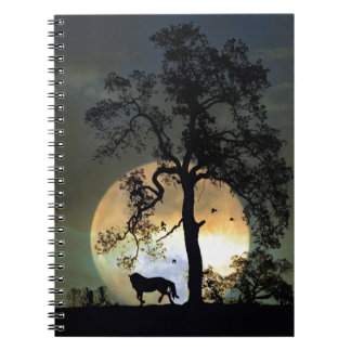 Moon Dance Horst und Vollmond Geschenke Notizblock