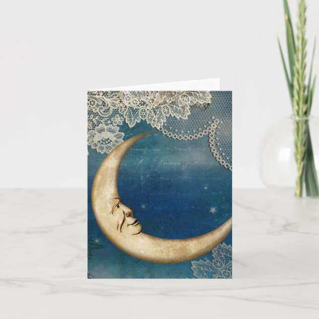 Moon Deko Card, Celestis Themed Greeting Card Karte (Vorderseite)