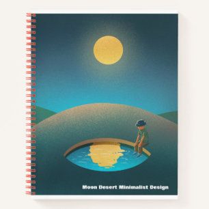 Moon Desert Minimalistisch Design Notebook Notizbuch
