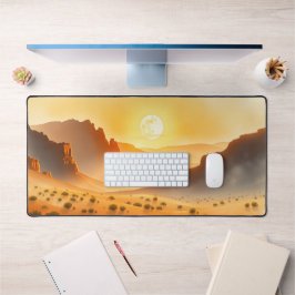 Moon Desk Mat - Ästhetische Mondphasen, Vollmond, Schreibtischunterlage