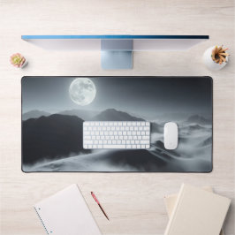 Moon Desk Mat - Ästhetische Mondphasen, Vollmond, Schreibtischunterlage