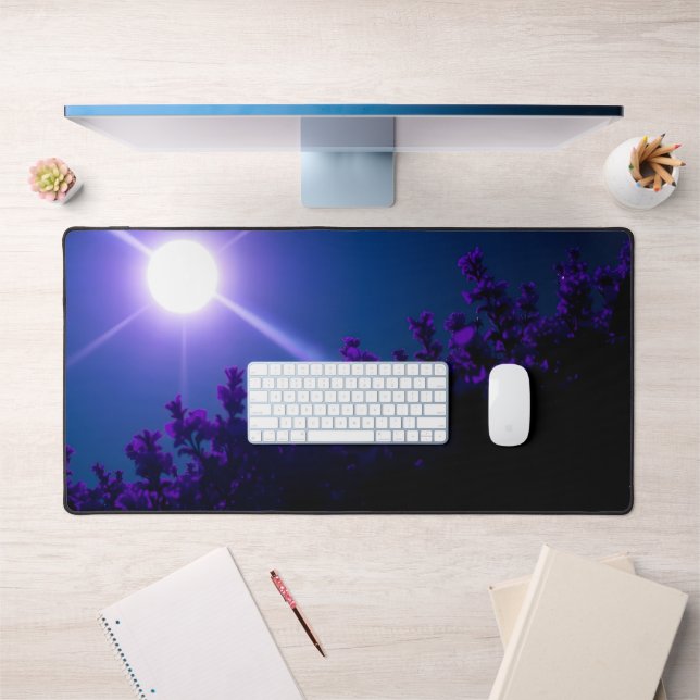 Moon Desk Mat - Ästhetische Mondphasen, Vollmond, Schreibtischunterlage (Büro 1)