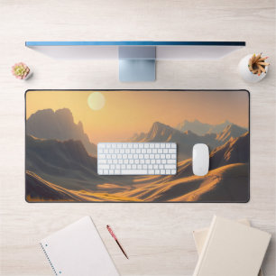 Moon Desk Mat - Ästhetische Mondphasen, Vollmond, Schreibtischunterlage