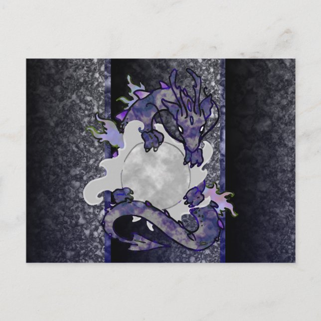 Moon Dragon Postkarte (Vorderseite)