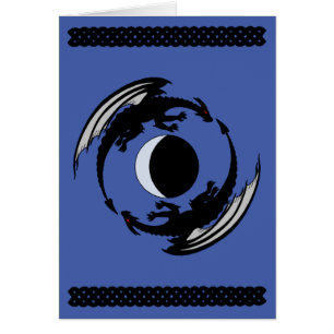Moon Dragons Fantasy Design Grußkarte