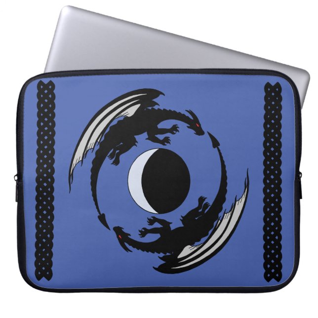 Moon Dragons Fantasy Design Laptop Sleeve (Vorderseite)