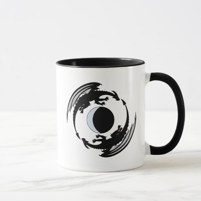 Moon Dragons Fantasy Design Tasse (Rechts)