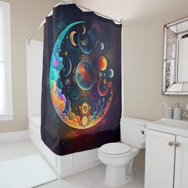 Moon Dreams Shower Curtain Duschvorhang (Beispiel)