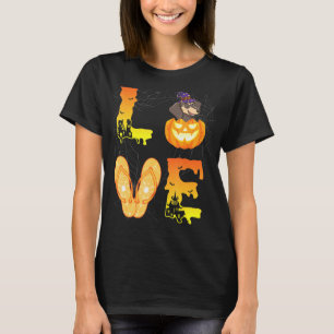 Moon Dreh Flop Bat Spider Pumpkin Liebe Dackel H T-Shirt