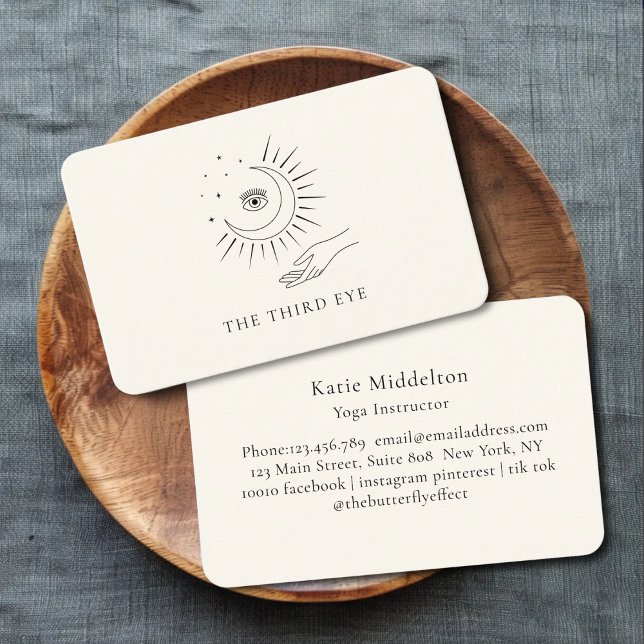 Moon Eye Yoga Reiki Wellness  Visitenkarte (Moon Eye Yoga Reiki Wellness Business Card)