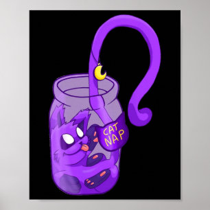 Moon Face Cat Nickerchen - Niedliche Katze Poster