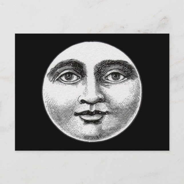 Moon Face Postkarte (Vorderseite)