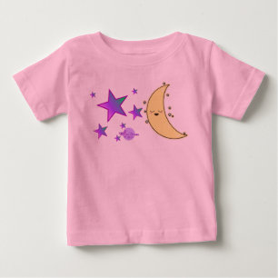 Moon Face & Stars Kleinkind Pink Ruffle T-Shirt