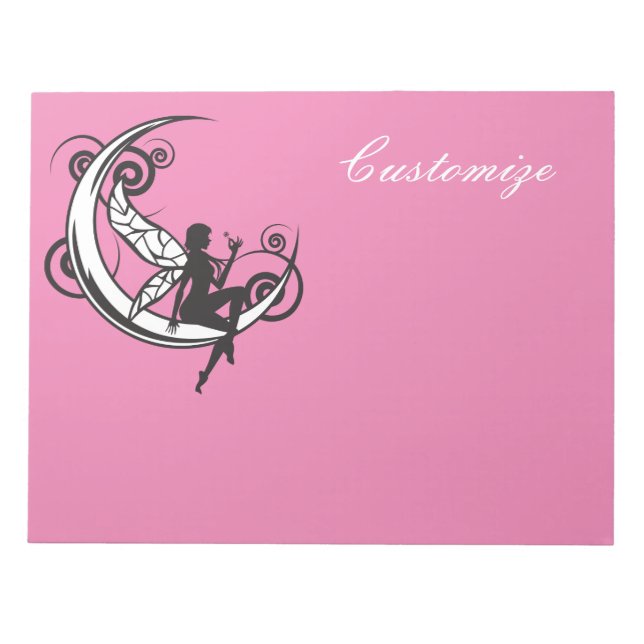 Moon Fairy Silhouette Thunder_Cove Journal Notizblock (Vorderseite)