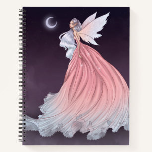 Moon Fairy Spiral Notebook Notizbuch
