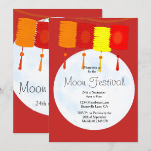 Moon Festival - Chinesische Herbstfestival Einladu Einladung