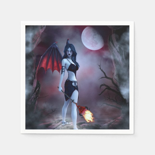 Moon fire Succubus Serviette (Vorderseite)