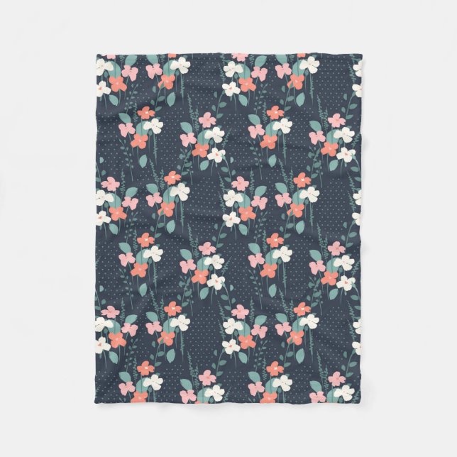 Moon Flower Fleecedecke (Vorderseite)