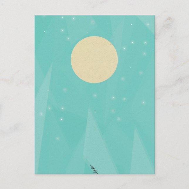 Moon Flower Postkarte (Vorderseite)