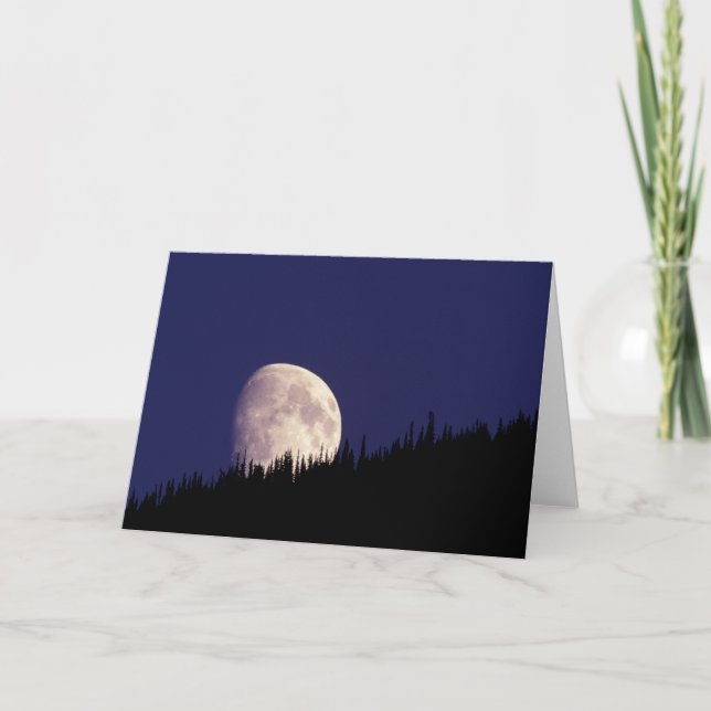Moon & Forest | Glacier National Park Montana Karte (Vorderseite)