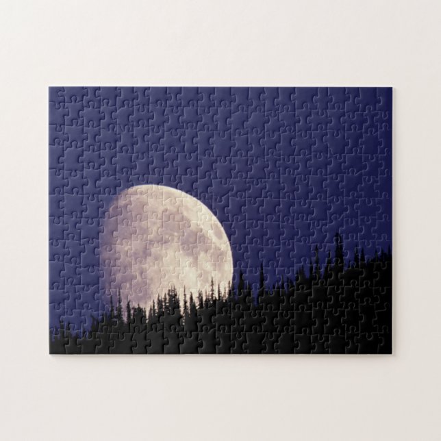 Moon & Forest | Glacier Nationalpark Montana (Horizontal)