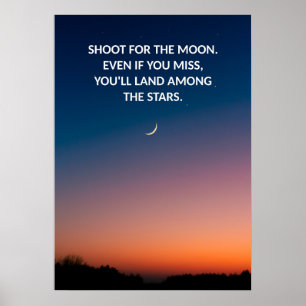 Moon Fotografy Motivierend Quote Poster