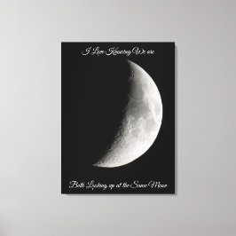 Moon Fotografy und Romantisches Zitat Leinwanddruck